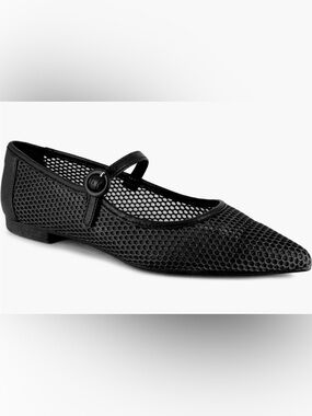 Splendid Black Mesh Mary Jane Flats